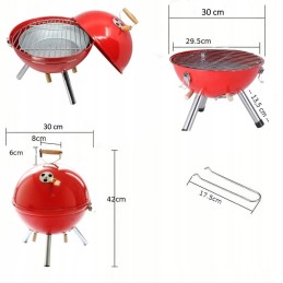 Nešiojami nedideli turistinio sodo anglių griliai su dangteliu