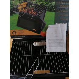 Nešiojama turistinė kepsninė, sulankstomas lagaminas, grotelės