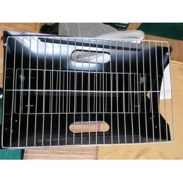 Nešiojama turistinė kepsninė, sulankstomas lagaminas, grotelės