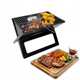 Nešiojama turistinė kepsninė, sulankstomas lagaminas, grotelės