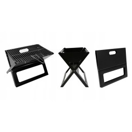 Nešiojama turistinė kepsninė, sulankstomas lagaminas, grotelės