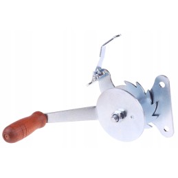 Grilio ritė su šoniniu tvirtinimu, baltai cinkuota