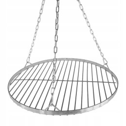⭐️Apvalios nerūdijančio plieno židinio grotelės 45cm su pakabinama grandine⭐️