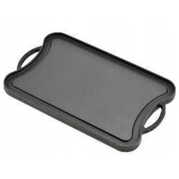 Stačiakampė, dvipusė ketaus kepsninė su grotelėmis, 42 x 26 cm