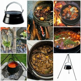 Original Hungarian enameled cauldron 8l