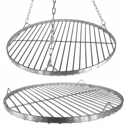 ⭐️Apvalios nerūdijančio plieno židinio grotelės 45cm su pakabinama grandine⭐️