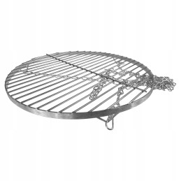 ⭐️Apvalios nerūdijančio plieno židinio grotelės 45cm su pakabinama grandine⭐️