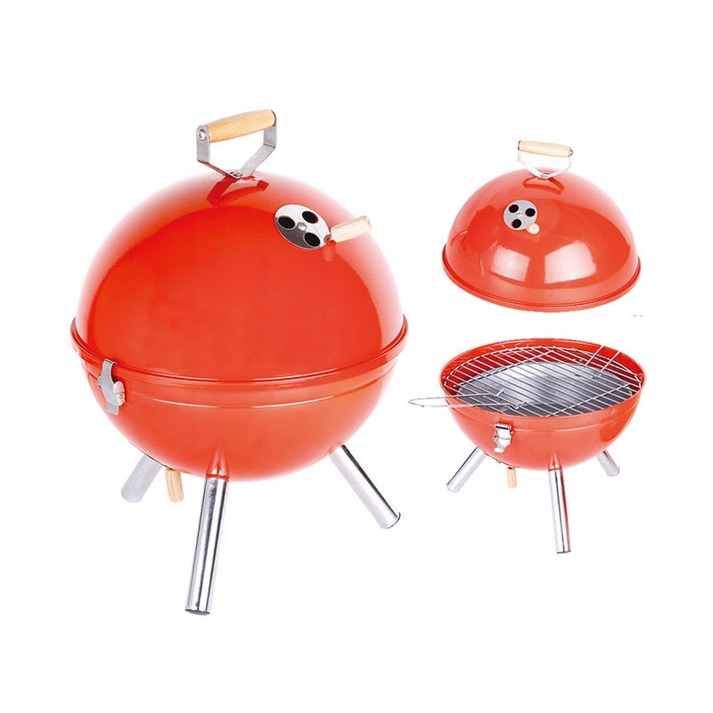 Nešiojami nedideli turistinio sodo anglių griliai su dangteliu