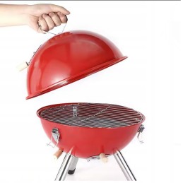 Nešiojami nedideli turistinio sodo anglių griliai su dangteliu