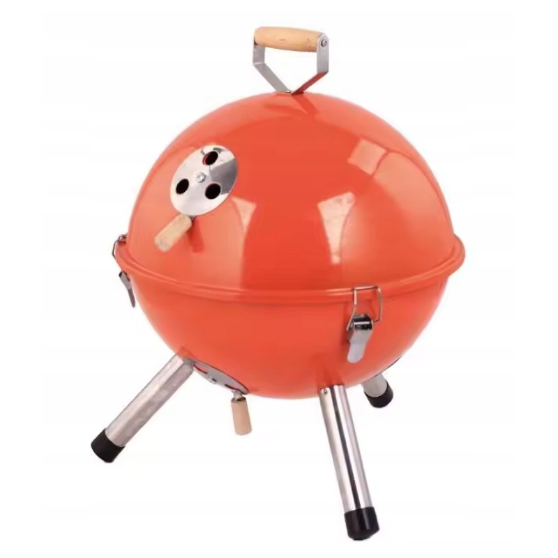 Nešiojami nedideli turistinio sodo anglių griliai su dangteliu