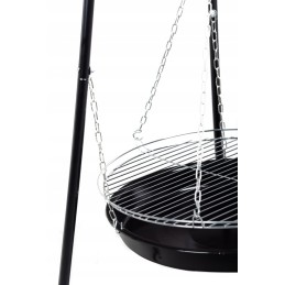 Sodo grilis, židinys su trikojo grotelėmis, skersmuo 45 cm