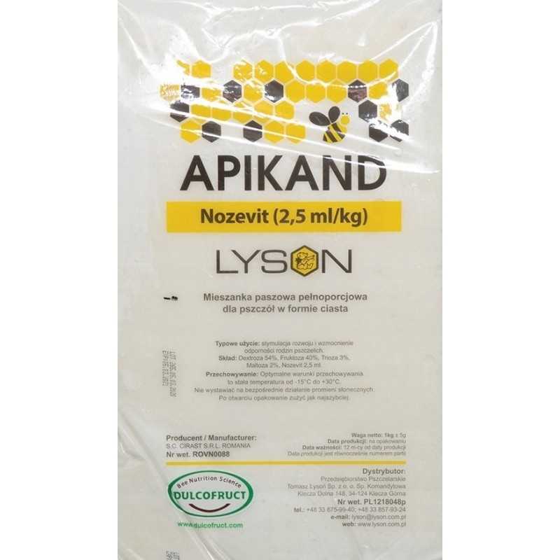 ?apikand - nozevit (2,5 ml/kg) pyrago maistas bitėms?