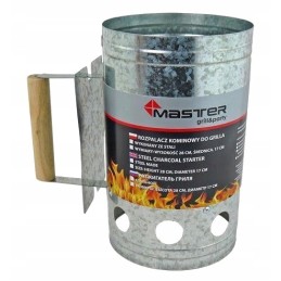 Steel chimney starter for grill