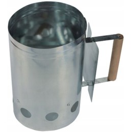 Steel chimney starter for grill
