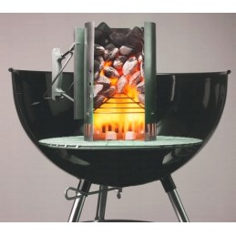 Steel chimney starter for grill