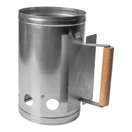 Steel chimney starter for grill
