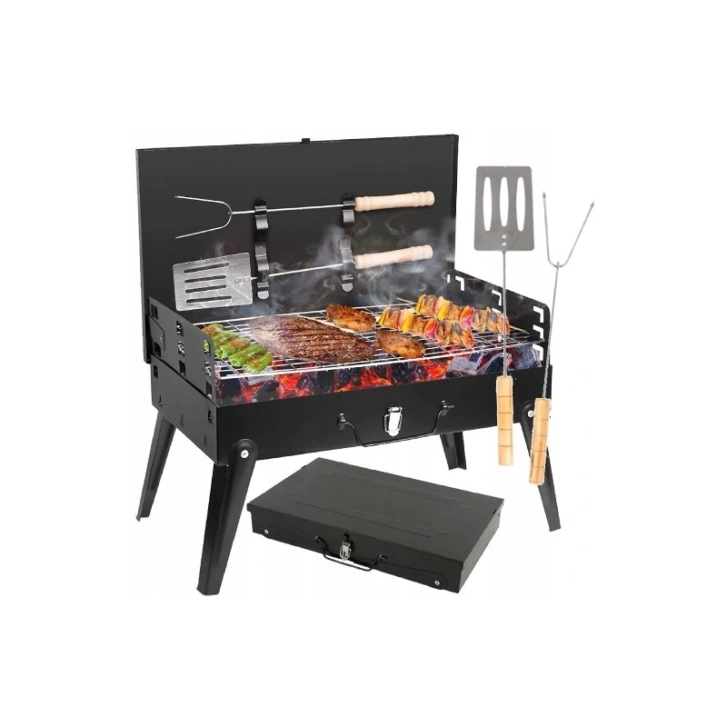 ⭐⭐Turistinis grilis, sulankstomas lagaminas, nešiojamas sodo anglies kepsninės priedai⭐⭐