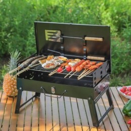 ⭐⭐Turistinis grilis, sulankstomas lagaminas, nešiojamas sodo anglies kepsninės priedai⭐⭐