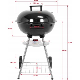 Apvalios sodo anglies kepsninės dengia 41 cm groteles