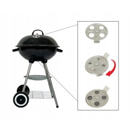 Anglies grilis ant ratų, uždaras, polka bbq 1014