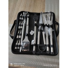 Kepsninės komplektas, aksesuarai, žnyplės, kepsninės lagaminas