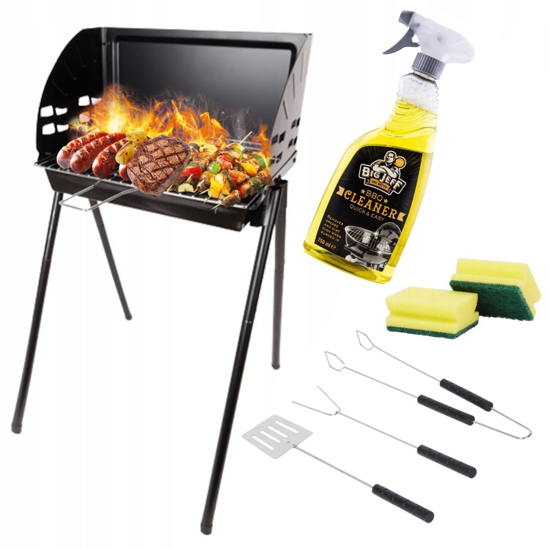 Grilio rinkinys grilio anglies grilio skystos kempinės priedai