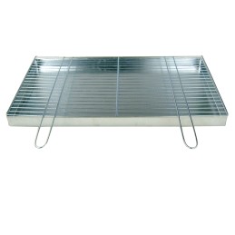 Chromuotos grilio konstrukcijos grotelės 67x40 su pakura/pelenu