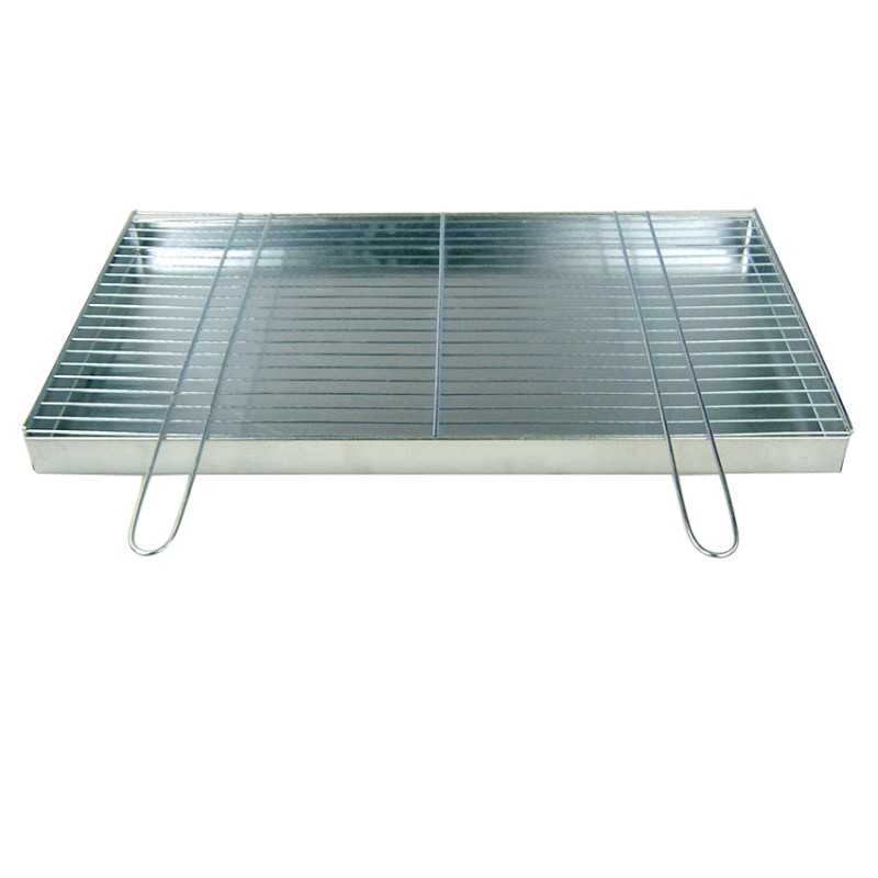 Chromuotos grilio konstrukcijos grotelės 67x40 su pakura/pelenu