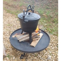 Ketaus katilas 5 l, vengriškas medžioklės puodas kepsniams, židinys, grilis