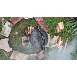 Ketaus katilas 5 l, vengriškas medžioklės puodas kepsniams, židinys, grilis