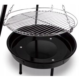 2 viename sodo trijų kojų židinio grilis, didelis, pakabinamas