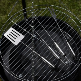 2 viename sodo trijų kojų židinio grilis, didelis, pakabinamas