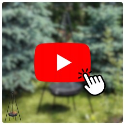 2 viename sodo trijų kojų židinio grilis, didelis, pakabinamas