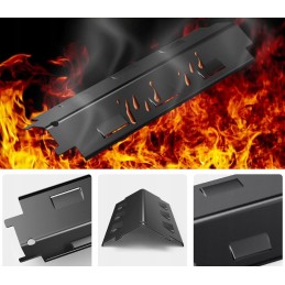 Universalus degiklių konteineris, 37 x 11 x 3,6 cm, 4 vnt., liepsnos padėklas, porcelianas, plienas, daugumos dujinių grilių ats