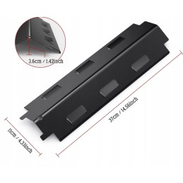 Universalus degiklių konteineris, 37 x 11 x 3,6 cm, 4 vnt., liepsnos padėklas, porcelianas, plienas, daugumos dujinių grilių ats