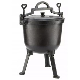 ✅ stovimas katilas, ketaus medžioklinis katilas, 4l