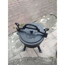 ✅ stovimas katilas, ketaus medžioklinis katilas, 4l