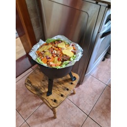 ✅ stovimas katilas, ketaus medžioklinis katilas, 4l