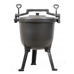 Ketaus medžioklės puodas, emaliuotas, 4l, skrudintam vengrui