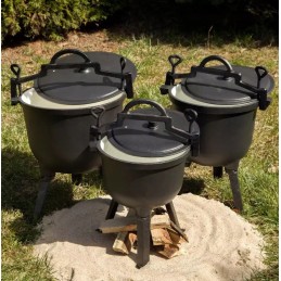 Ketaus medžioklės puodas, emaliuotas, 4l, skrudintam vengrui