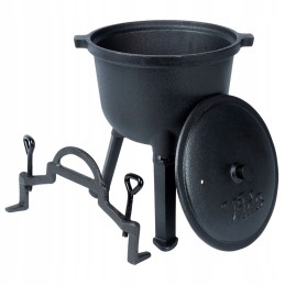 Ketaus katilas, vengriškas medžioklės puodas kepsniams, židinys, 4 litrai