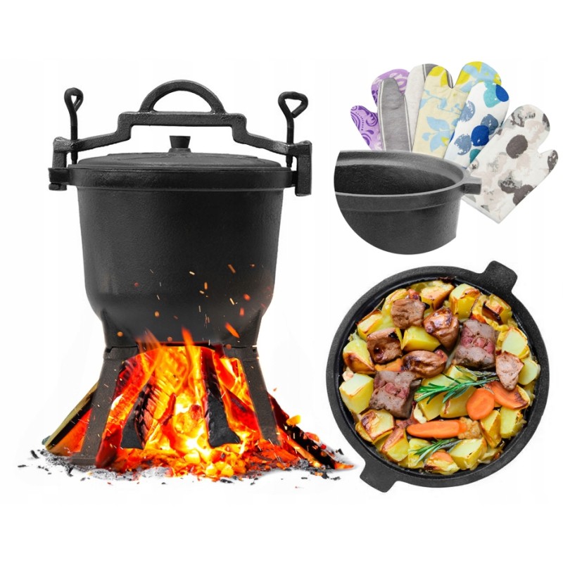 Meyerhoff ketaus puodas, 4l, kepti kepiniai, troškiniai, nemokama pirštinė