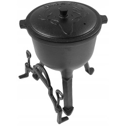 Ketaus katilas 5 litrų, medžioklės puodas, laužo kepsnys, ypač kokybiška