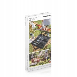 BBq grilio įrankių rinkinys dėkle, 12 vnt