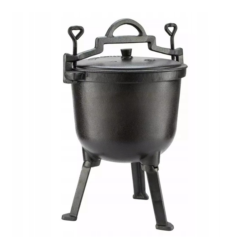 ✅ medžioklinis ketaus katilas, kepsnys, ketaus puodas, 4l, juodas