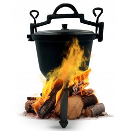 ✅ medžioklinis ketaus katilas, kepsnys, ketaus puodas, 4l, juodas