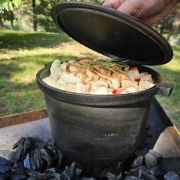 ✅ medžioklinis ketaus katilas, kepsnys, ketaus puodas, 4l, juodas