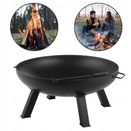 Sodo vakarėlis Milano plieno sodo židinys 60 cm apvalus