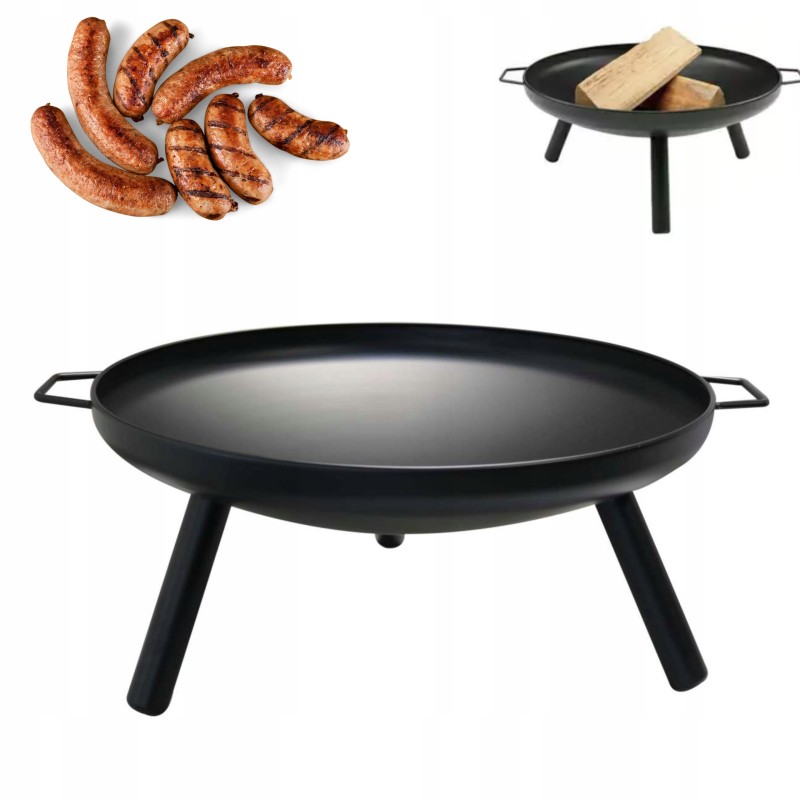 Tvirta, didelė sodo laužavietė, laužavietė, grilis, 60 cm