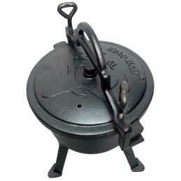 Ketaus katilas 5 l, vengriškas medžioklės puodas kepsniams, židinys, grilis